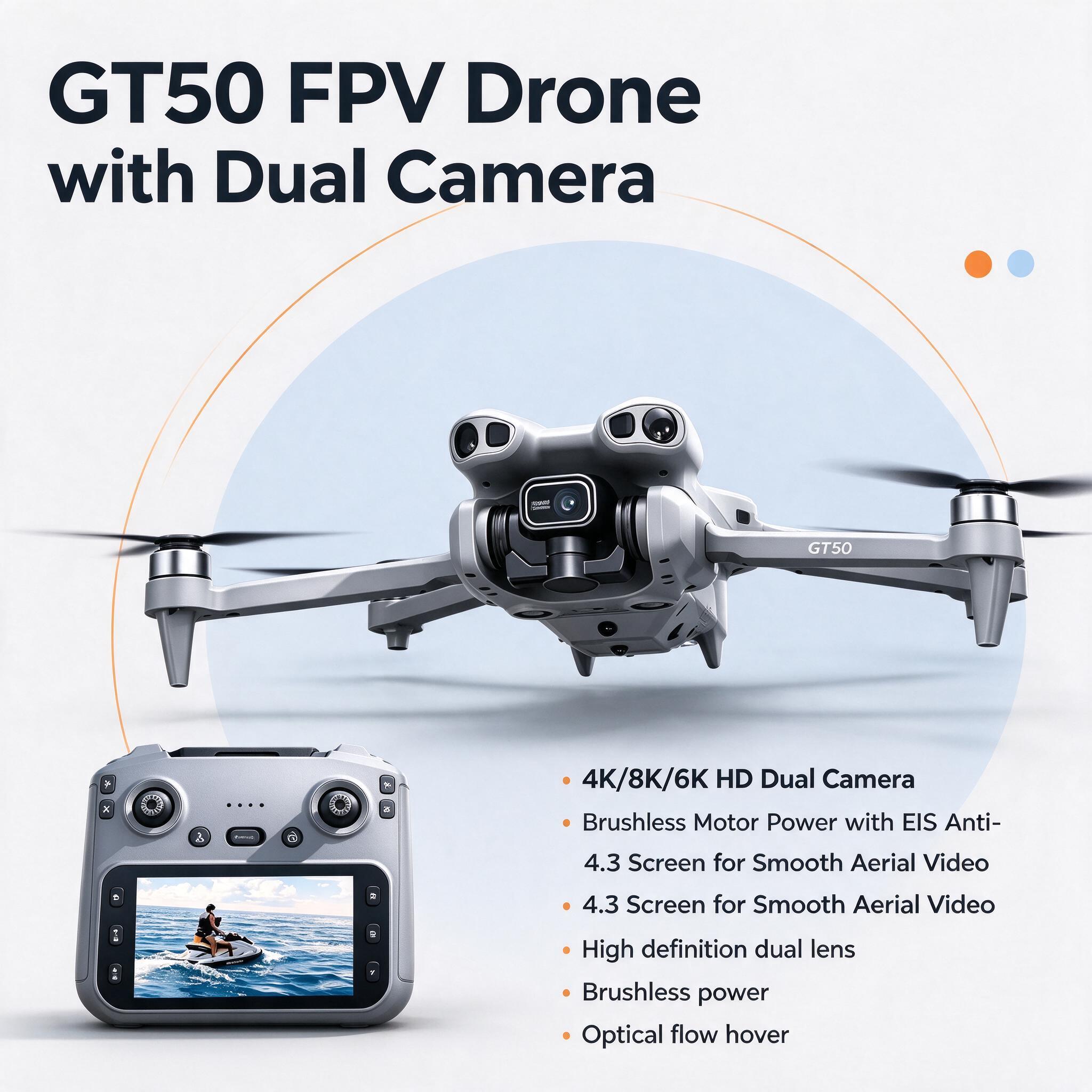 GT50 2.4GHz RC Quadcopter FPV  - Fpv Brushless Rc Drone 4K review and price